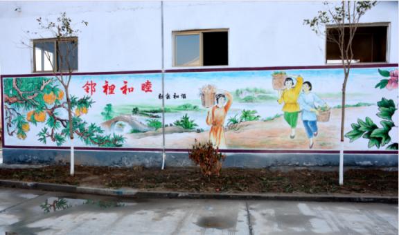子长乡镇文化墙 乡风文明焕发新活力